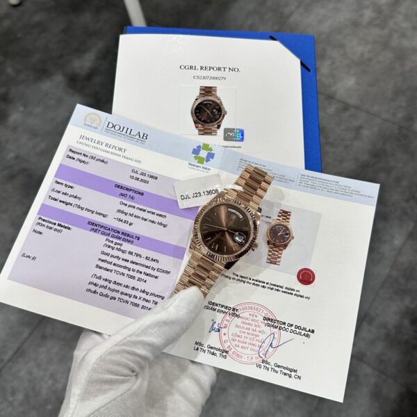 Best Fake Rolex Replica Watch Day-Date 228238 Gold Wrapped Chocolate Dial 154gram GM V2 40mm - Top Watch