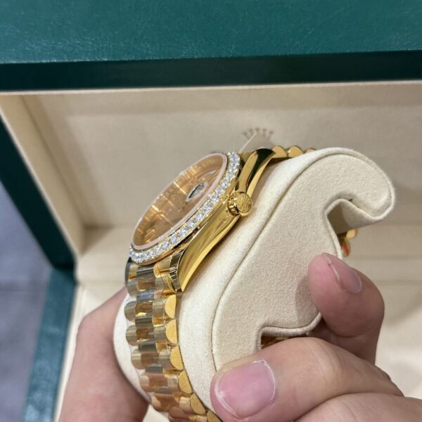Swiss 1:1 Rolex Replica Watch Day-Date 228238 Gold Wrapped Moissanite GM V2 152gram 40mm - Top Watch - Image 5
