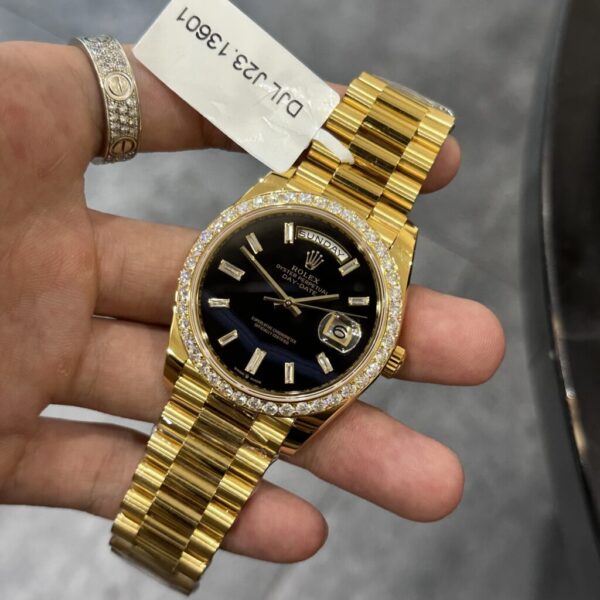 Best Fake Rolex Replica Watch Day-Date 228238 Gold Wrapped With Moissanite GM V2 152gram 40mm - Top Watch - Image 2