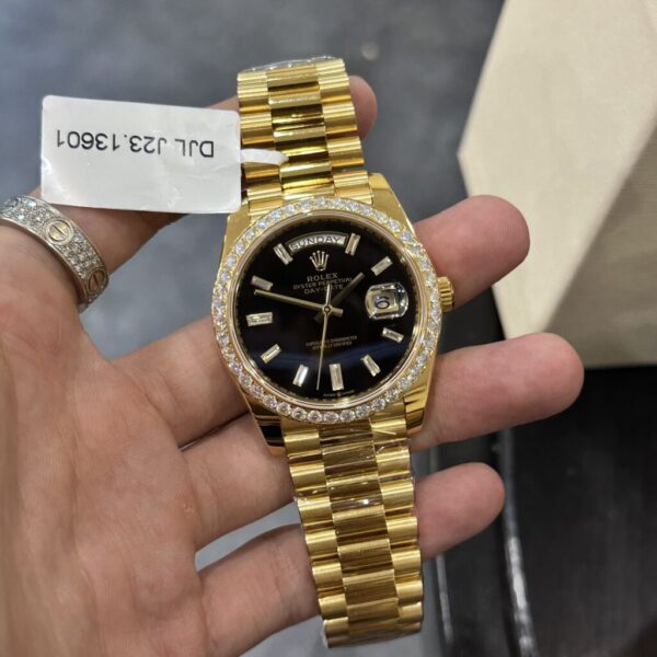 Best Fake Rolex Replica Watch Day-Date 228238 Gold Wrapped With Moissanite GM V2 152gram 40mm - Top Watch - Image 3
