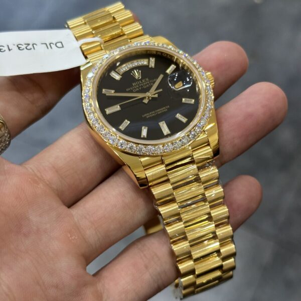 Best Fake Rolex Replica Watch Day-Date 228238 Gold Wrapped With Moissanite GM V2 152gram 40mm - Top Watch - Image 4