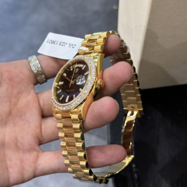 Best Fake Rolex Replica Watch Day-Date 228238 Gold Wrapped With Moissanite GM V2 152gram 40mm - Top Watch - Image 6