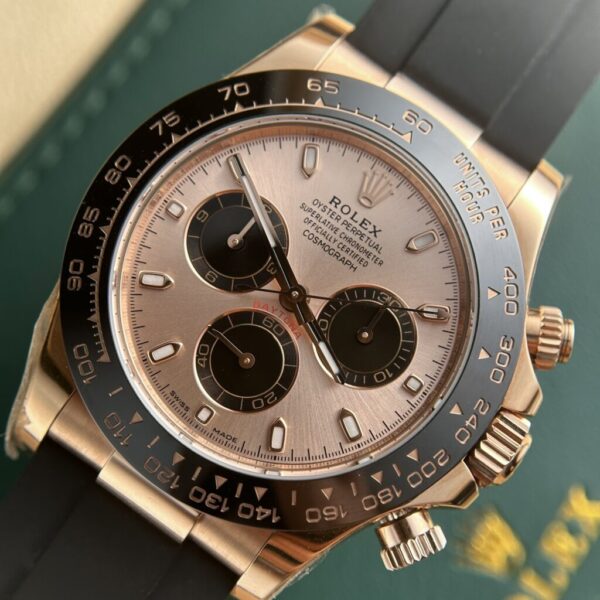 Best Fake Rolex Replica Watch Daytona 116515LN Rose Gold Rubber Strap BT Factory 40mm - Top Watch - Image 3