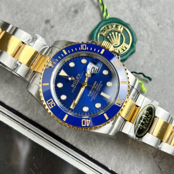 Swiss 1:1 Rolex Submariner 116613LB Replica 1:1 Watch Blue Dial Demi Strap Clean 40mm - Top Watch - Image 2