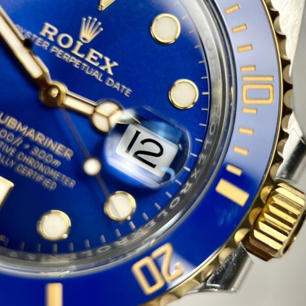 Swiss 1:1 Rolex Submariner 116613LB Replica 1:1 Watch Blue Dial Demi Strap Clean 40mm - Top Watch - Image 5