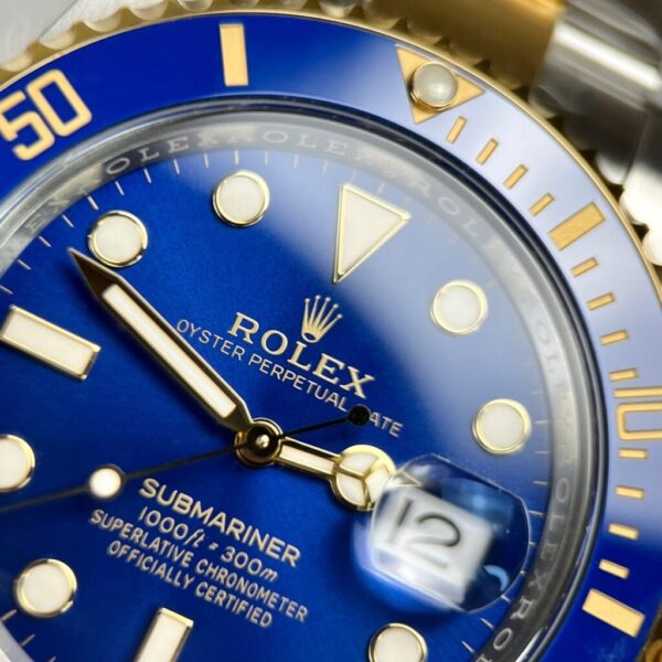 Swiss 1:1 Rolex Submariner 116613LB Replica 1:1 Watch Blue Dial Demi Strap Clean 40mm - Top Watch - Image 7