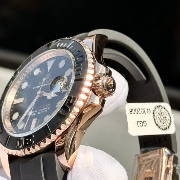 Replica Rolex Yacht-Master Replica 11 Watch Gold Wrapped Black Dial 40mm - Top Watch - Image 6